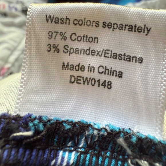 Royal & Awesome Size 36 Blue Plaid Trews Cotton Blend Comfortable Golf Shorts - Picture 9 of 15